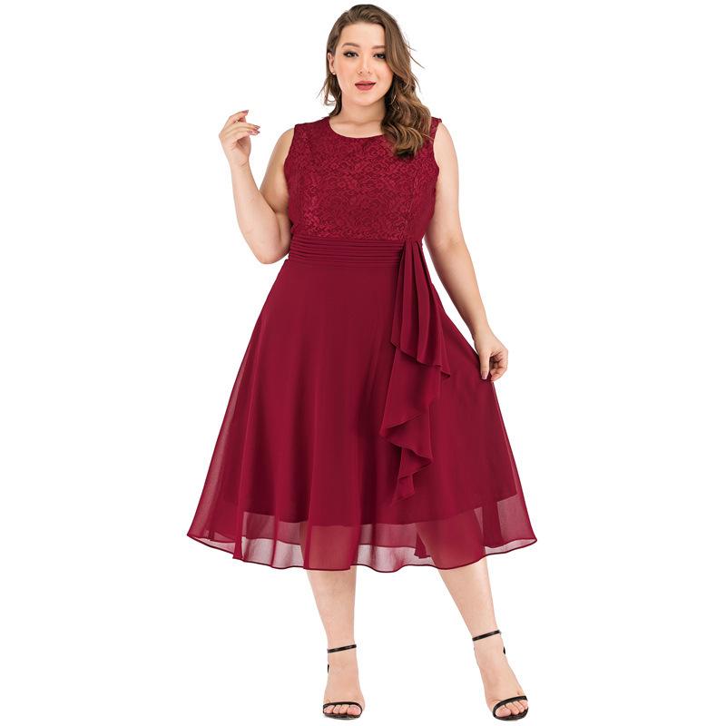 Kleider | Abendkleid mit Spitze und Pailletten Bekleidung Damen